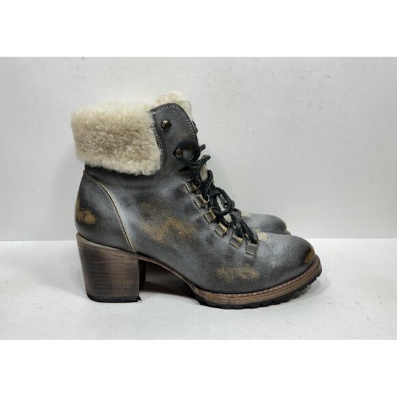 Freebird By Steven Norway Silver Winter Boots Fur Sheep Size Women’s Size 11 - Picture 1 of 9